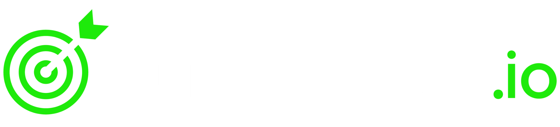 Logo hunterstack.io para fundo escuro